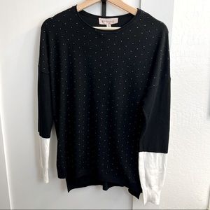 Philosophy Dot Sweater - Black & White, Sz S